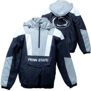 gray Starter breakaway half zip nylon jacket Penn State